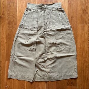 Micaela Greg Dark Ecru Linen Skirt - S